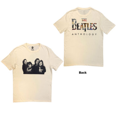 The Beatles T-Shirt: Group Photo Anthology Infill (Natural) (Back Print)